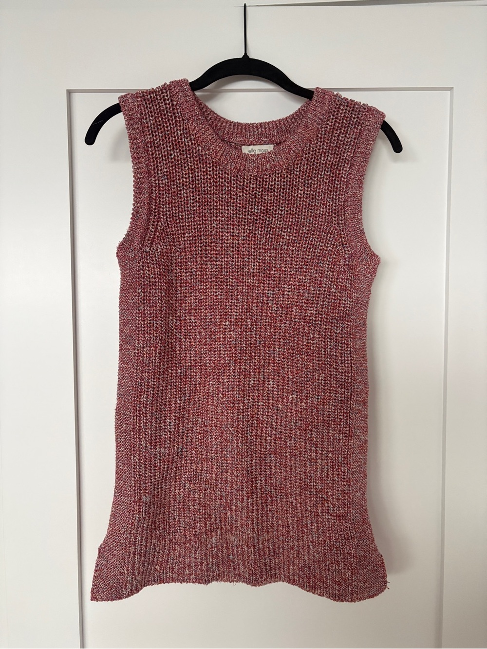 Ella Moss Marled Rose Sleeveless Crewneck Sweater